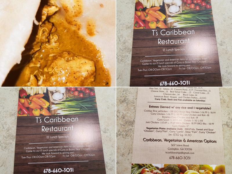 T's Caribbean Restaurant Menu