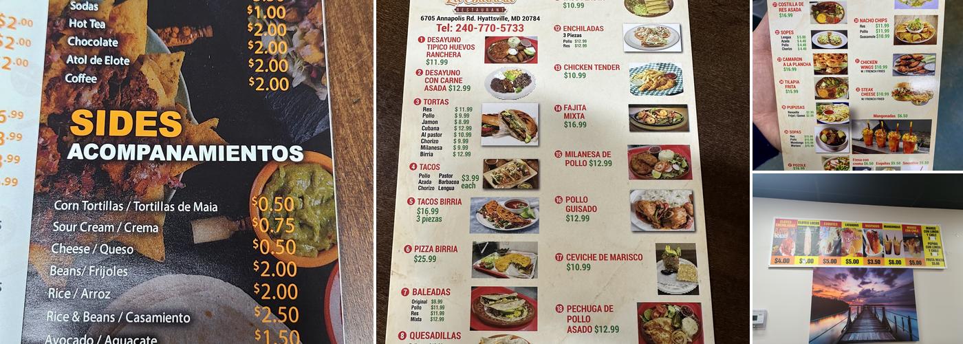 LA ESTANCIA RESTAURANT Menu