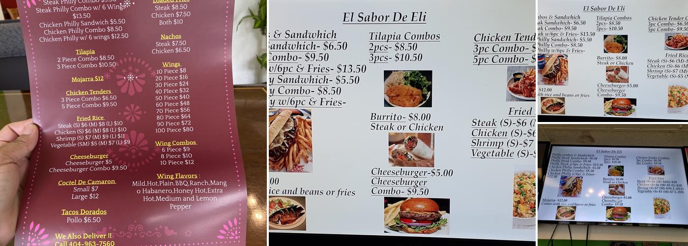 El Sabor De Eli (Mexican Food) Menu