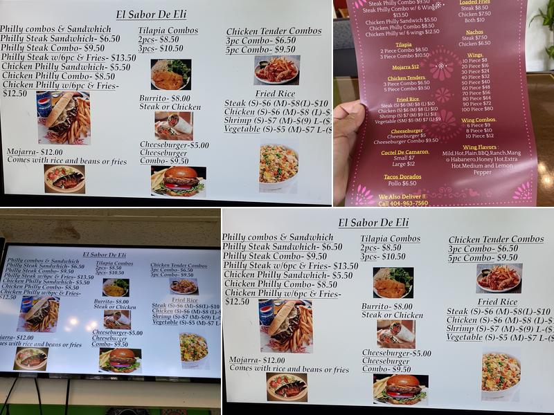 El Sabor De Eli (Mexican Food) Menu