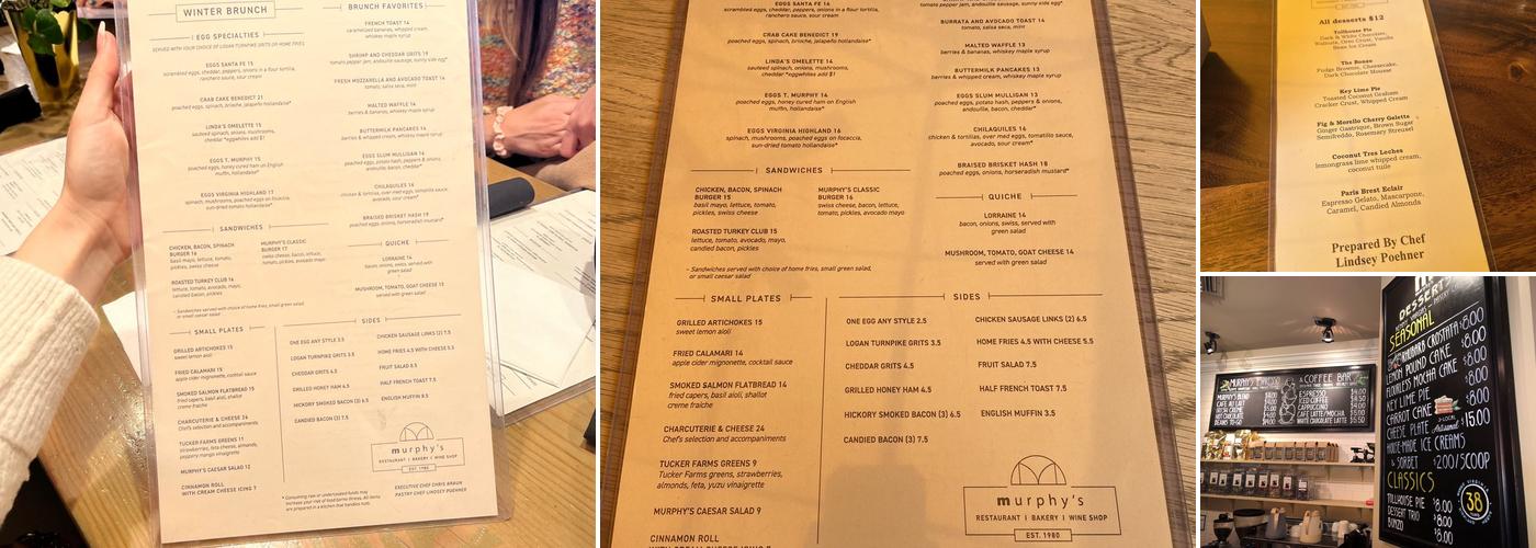 Murphy’s Catering Menu