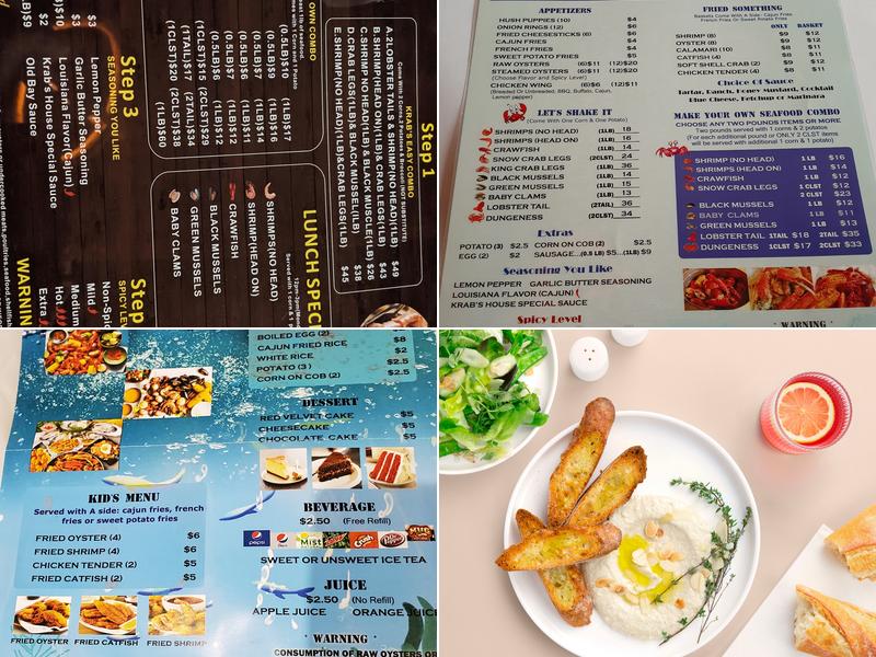 Captain Krab Cajun Seafood & Boil Menu