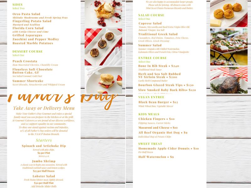 Gourmet At Work Menu