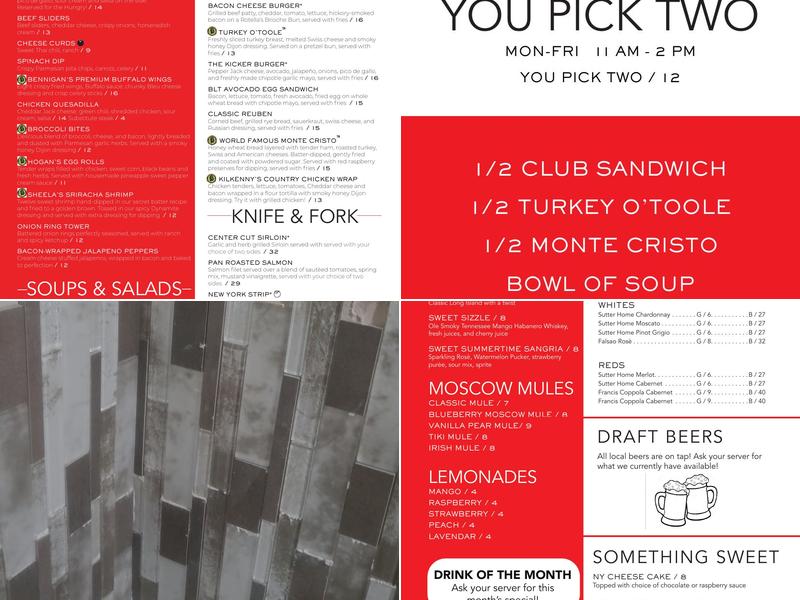 Rock Island Ale House Menu