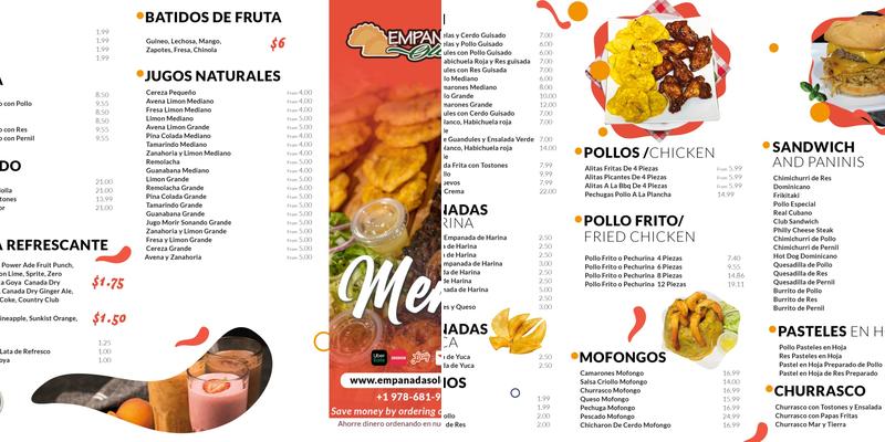 Empanadas oleaga Menu