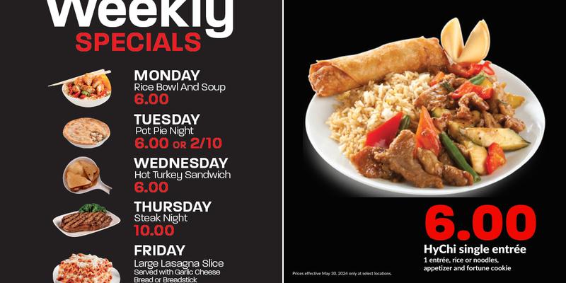 Hy-Vee Market Grille Menu