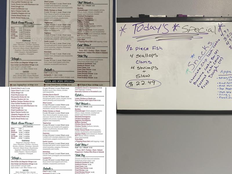 Emeterio's Pizzeria Menu