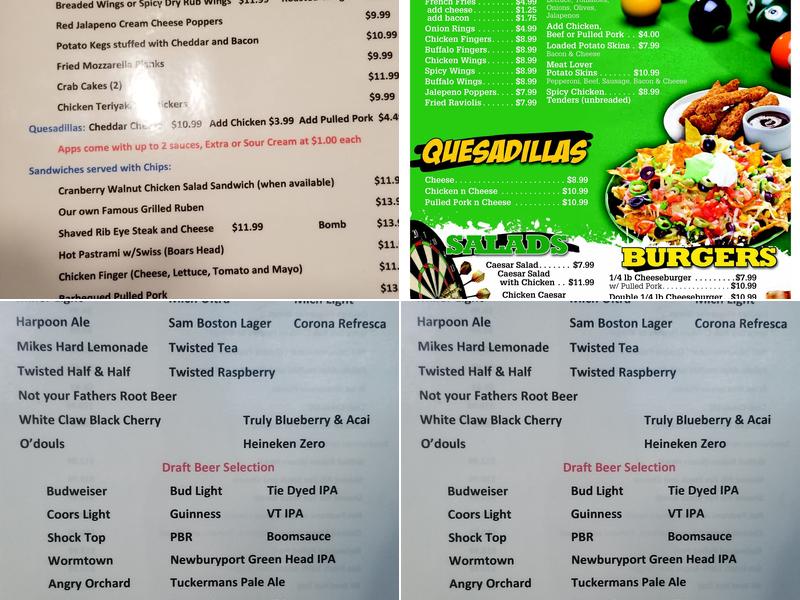 Grumpy's Bar & Grill Menu