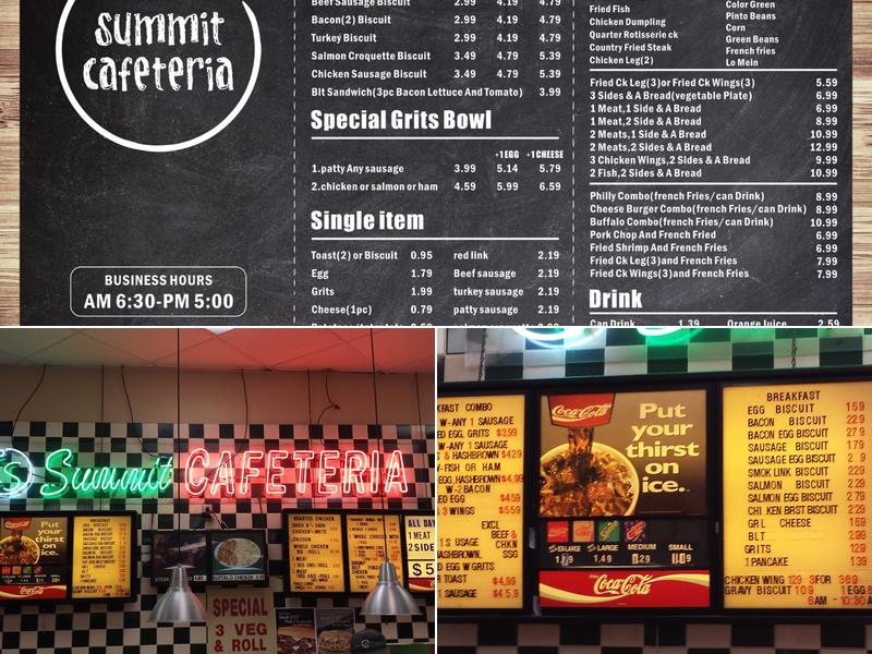 Summit Cafeteria Menu