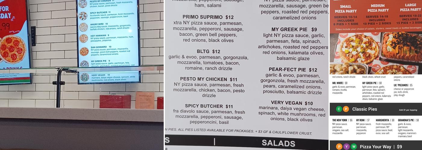 My Pie Pizza - Albany Menu