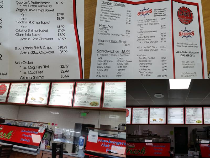 Skippers & Deli Menu