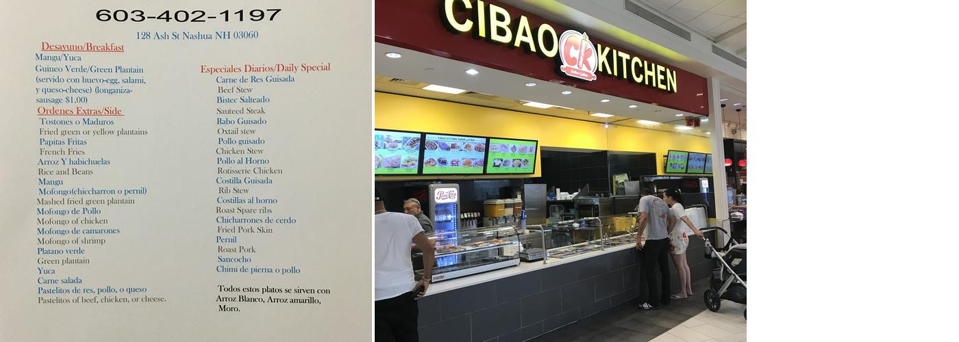 Cibao kitchen Menu