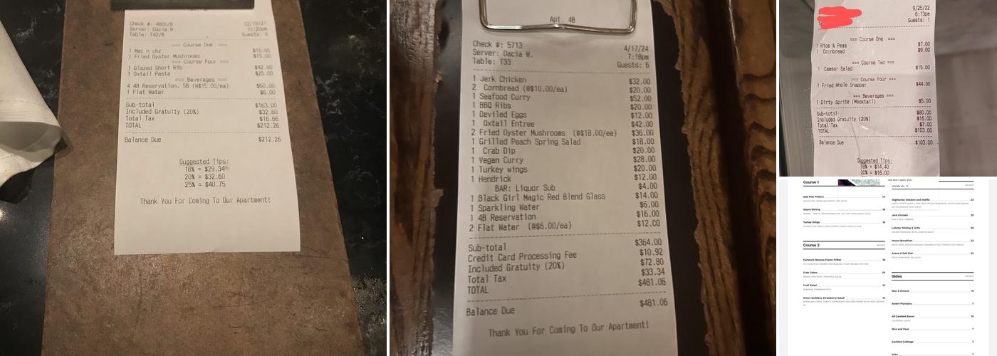 APT 4B Menu