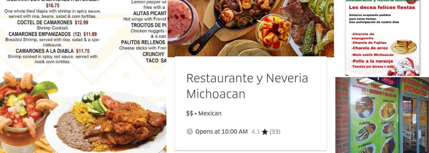 Michoacan Menu