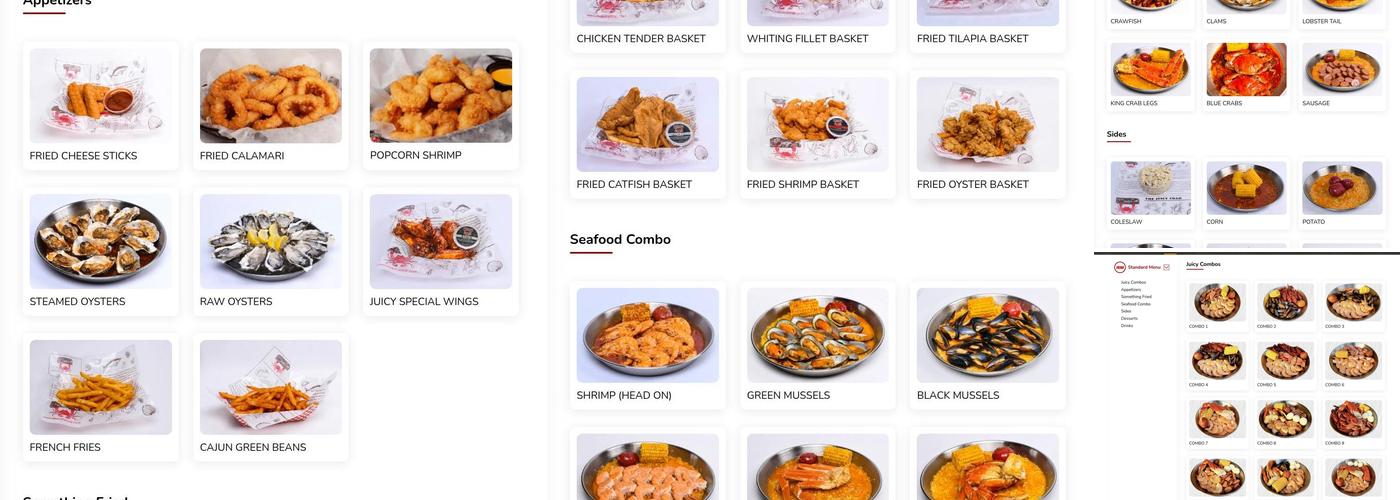 The Juicy Crab Austell Menu