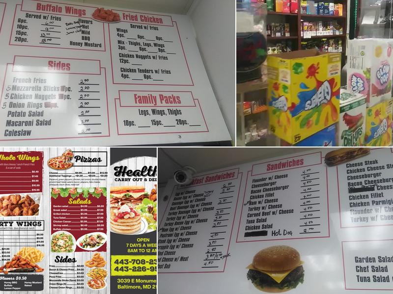 Healthy carry-out and deli Menu