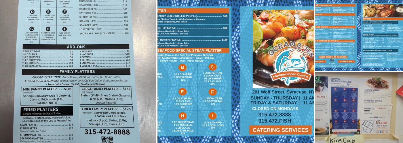 Ocean Bites Menu