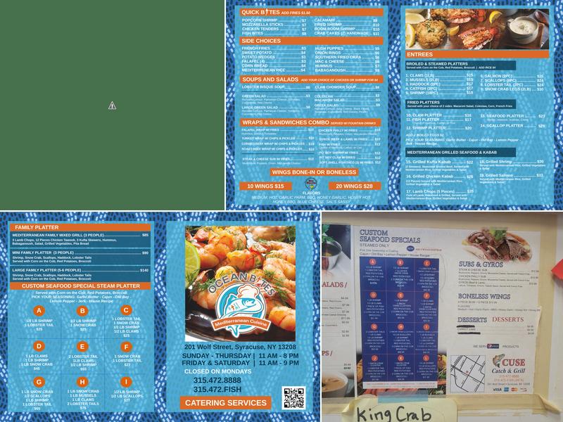 Ocean Bites Menu