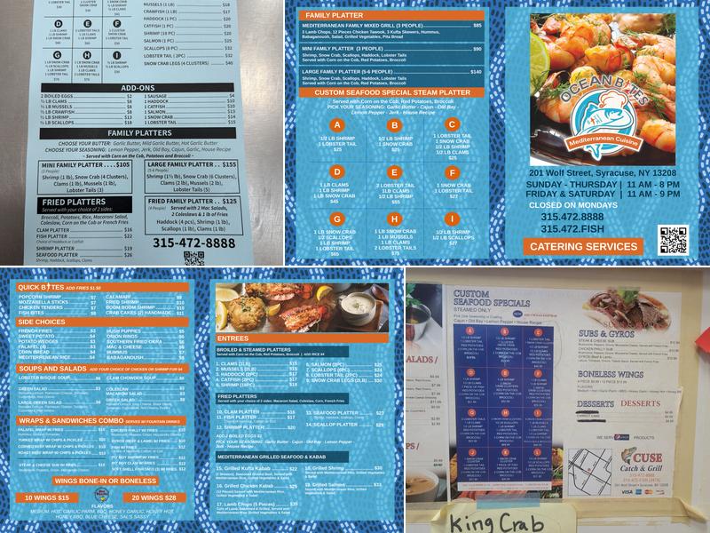 Ocean Bites Menu