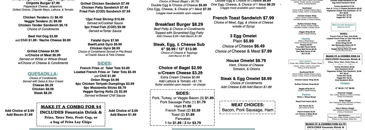Hawk's Nest Grill & Deli / Catering Menu