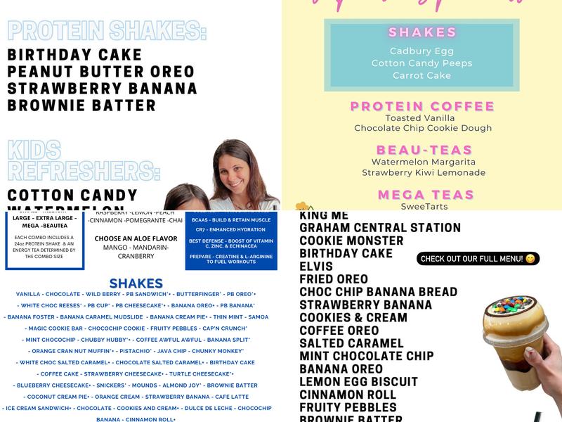 The New Spot Nutrition Menu