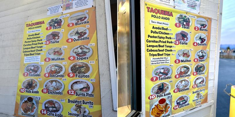 Burritos Express Menu