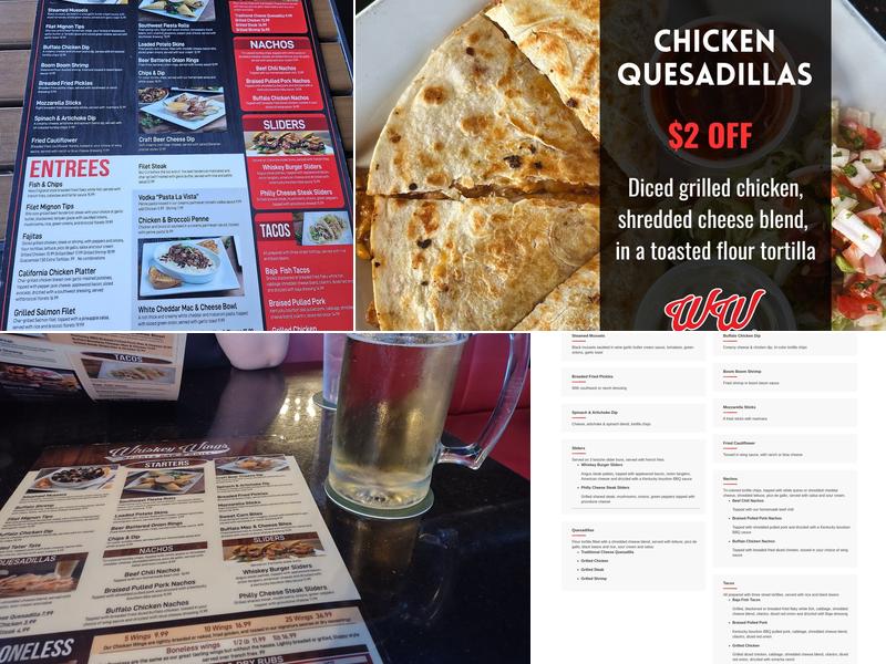 Whiskey Wings Largo Menu