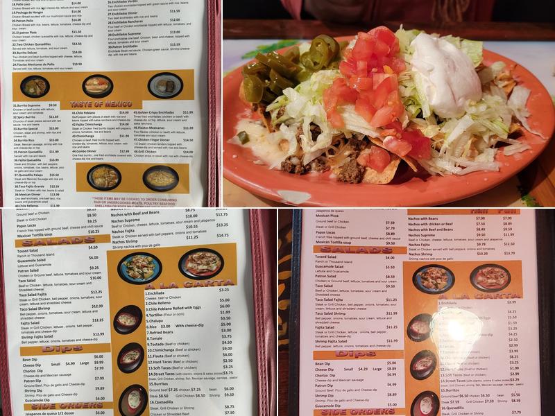 El Patron Menu
