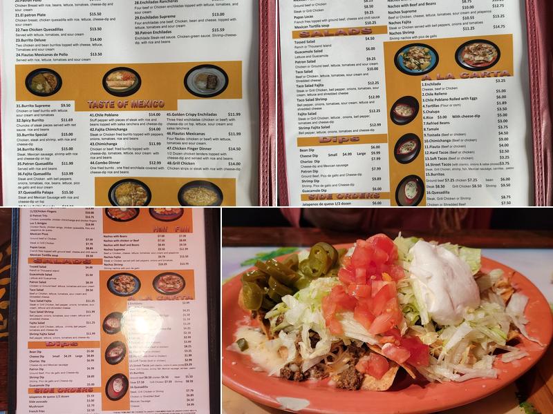 El Patron Menu