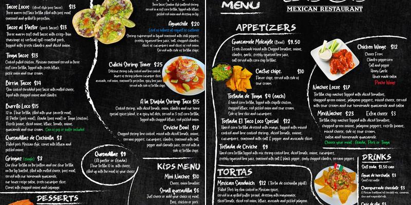 El Taco Loco Kerman Menu