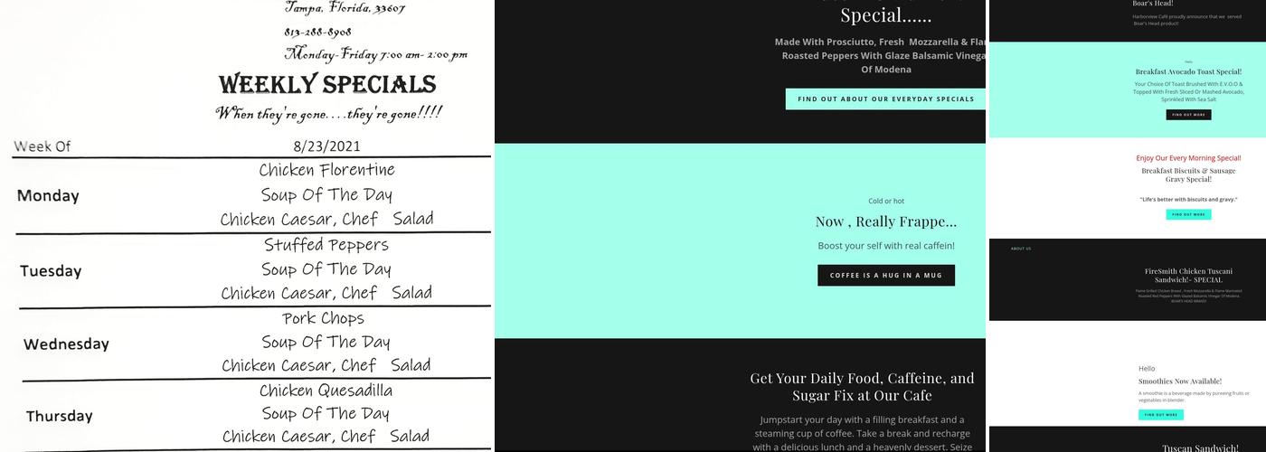 Harborview Cafe Menu