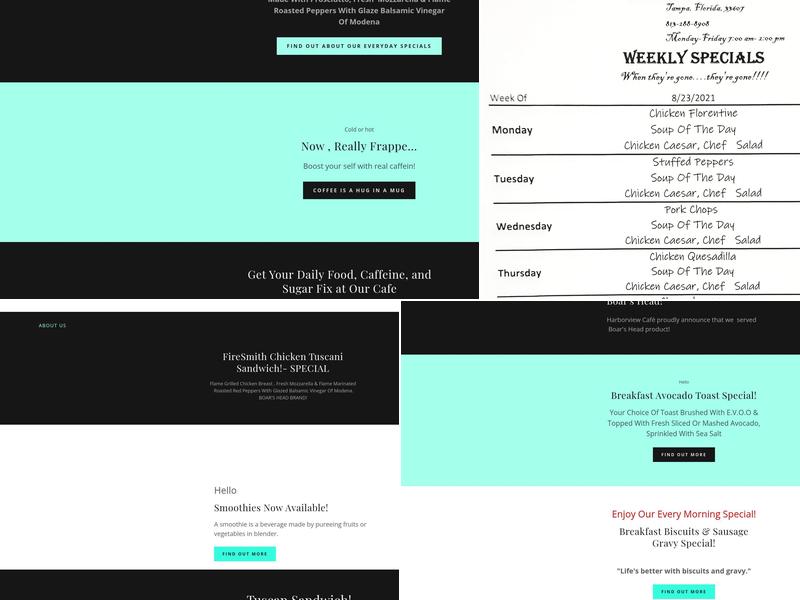 Harborview Cafe Menu