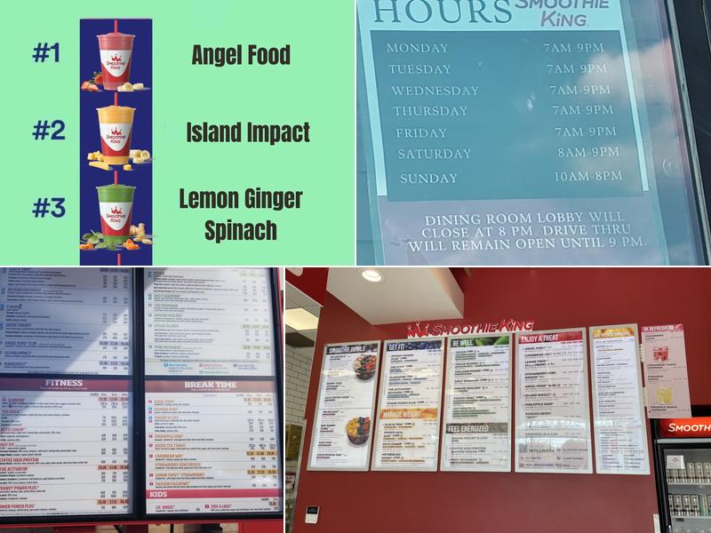 Smoothie King Menu