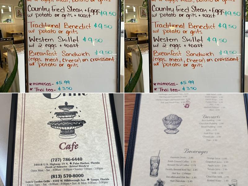 Luis's Garden Grill Menu