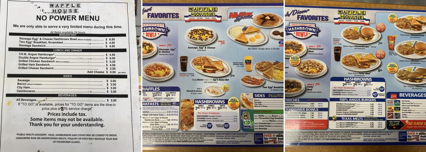 Waffle House Menu