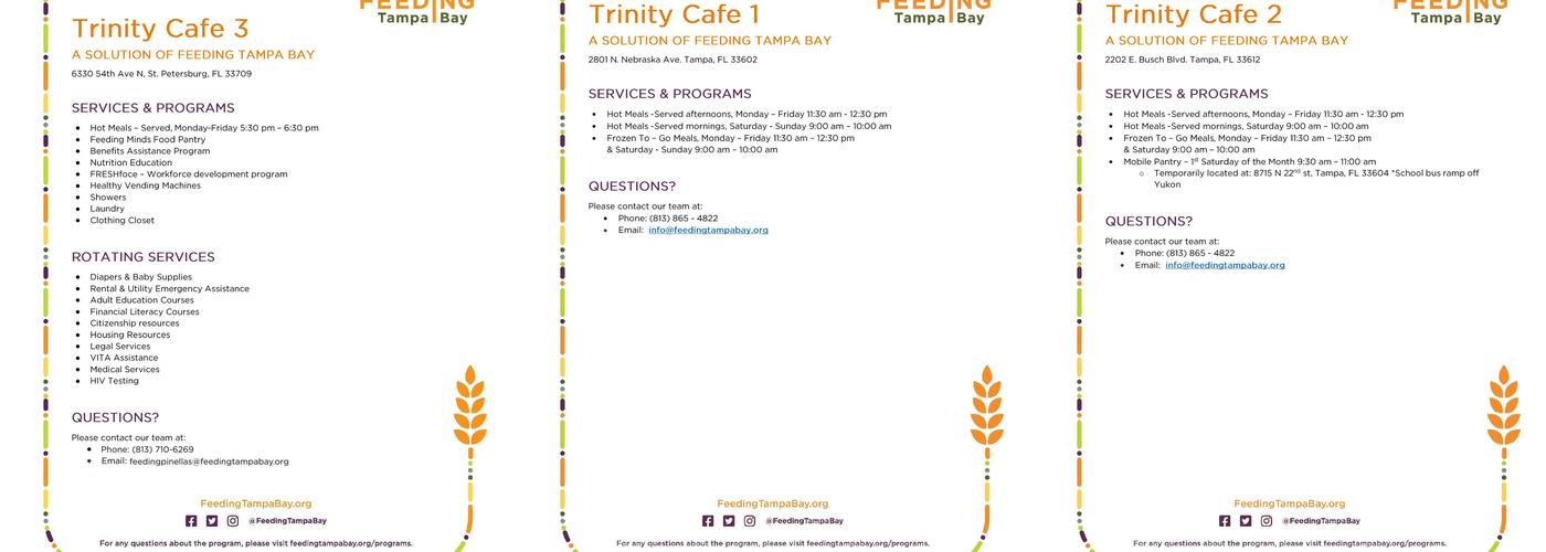 Trinity Cafe - Busch Menu