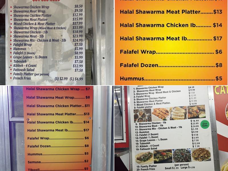 Shawarma Asham Menu