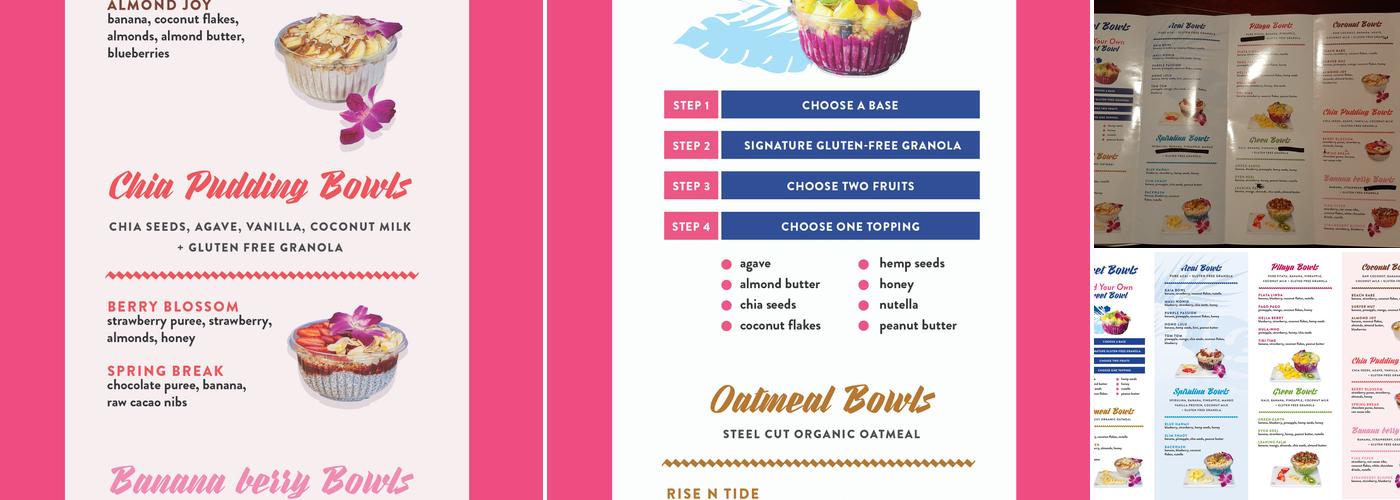Kaia Bowls Menu