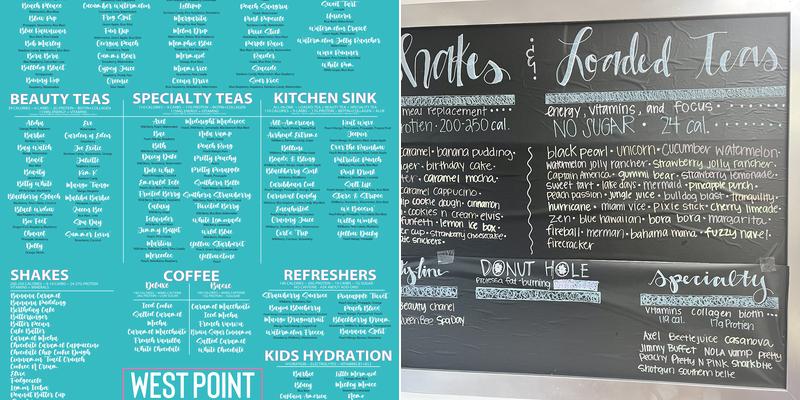 West Point Nutrition Menu