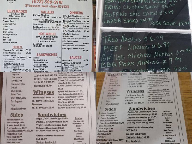 Kelso Corner Grill Menu