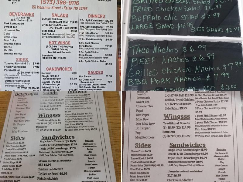 Kelso Corner Grill Menu