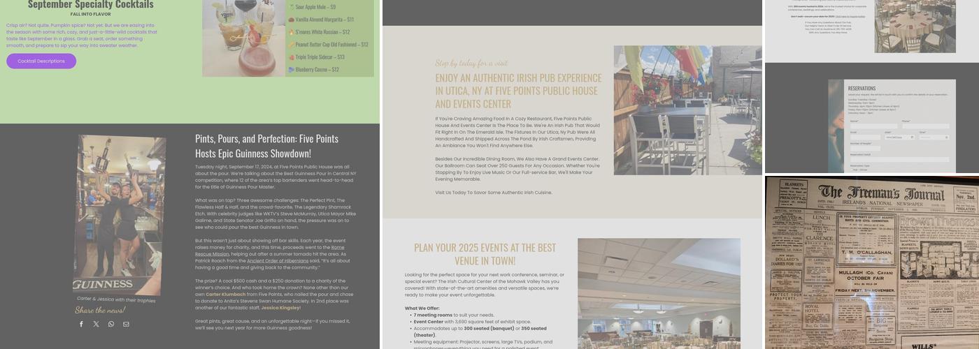 Irish Cultural Center Menu