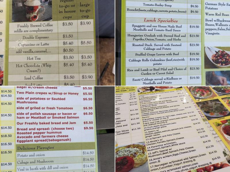 Around the World Cafe Bakery Menu