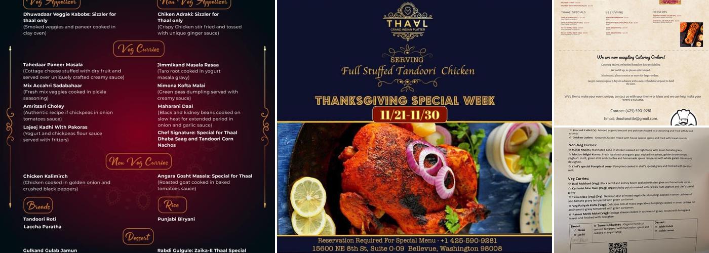 Thaal Menu
