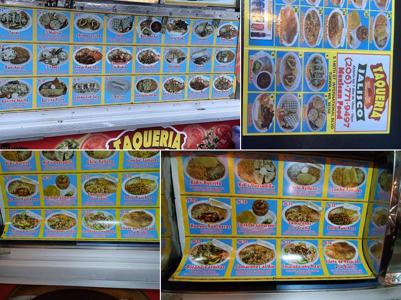 Taqueria Jalisco Menu