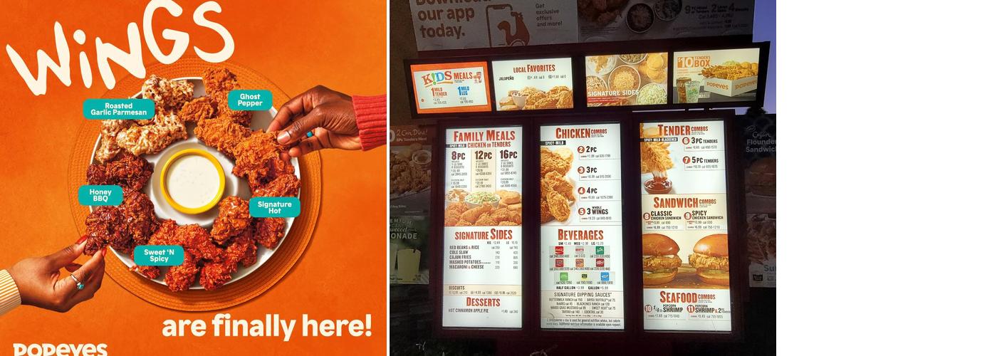 Popeyes Louisiana Kitchen Menu