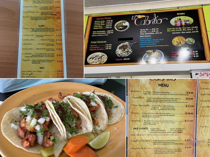El Cabrito Menu