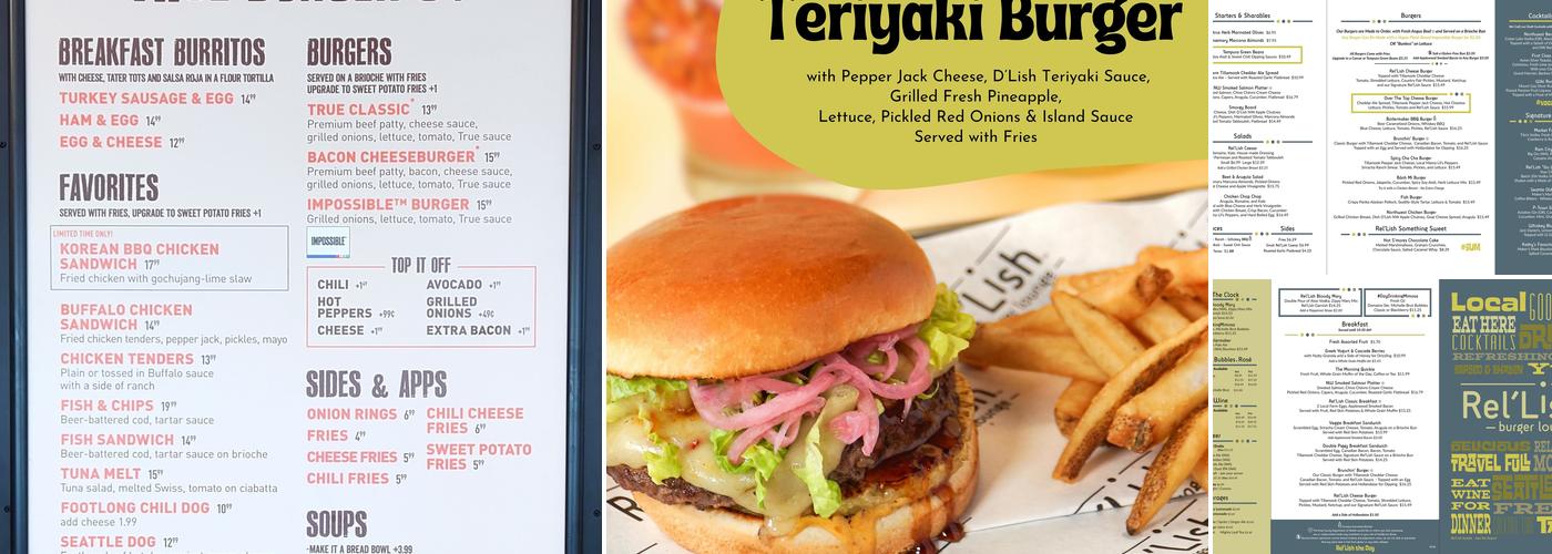 True Burger Menu