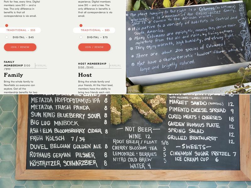 Beer Garden at Newfields Menu