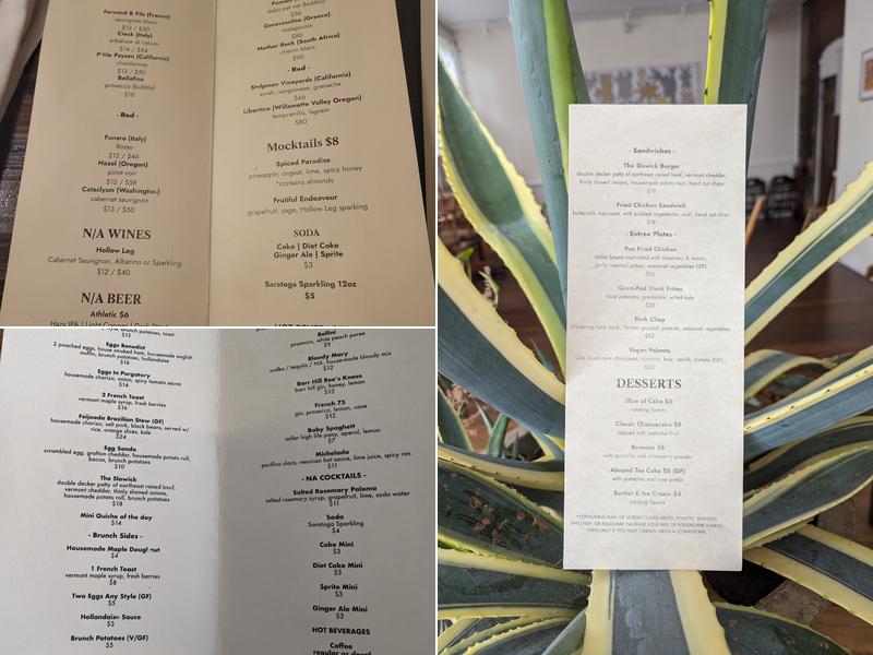 A Vermont Table Menu